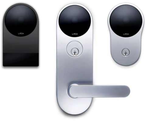 The Latch family of smart access system locks and readers. 